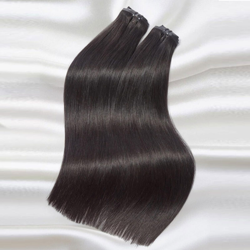 seamless clip in extensions double drawn full to end best top quality human hair - Image 8